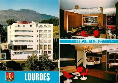 AK / Ansichtskarte Lourdes_Hautes_Pyrenees Hotel de Lisieux Gastraum Foyer Lourdes_Hautes_Pyrenees