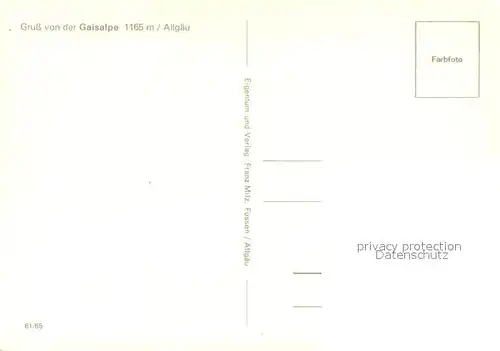 AK / Ansichtskarte Gaisalpe_1165m_Allgaeu Berggasthof Gaststube Panorama 