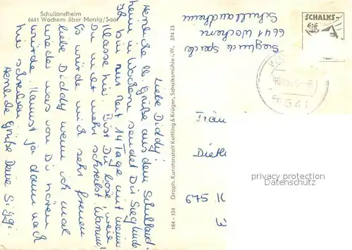 AK / Ansichtskarte Merzig Schullandheim Wochern Kapelle Speiseraum Merzig