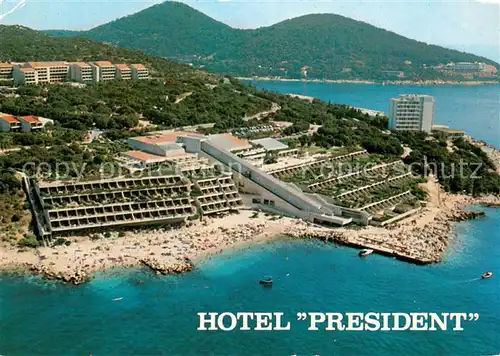 AK / Ansichtskarte Dubrovnik_Ragusa Hotel President Fliegeraufnahme Dubrovnik Ragusa