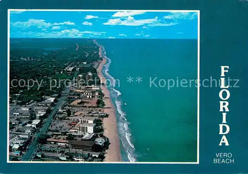 AK / Ansichtskarte Vero_Beach_Florida Sprawling quiet white sandy beaches Air view 