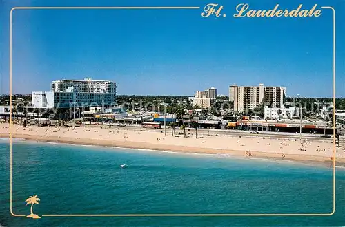 AK / Ansichtskarte Fort_Lauderdale_Florida Strand Fliegeraufnahme 