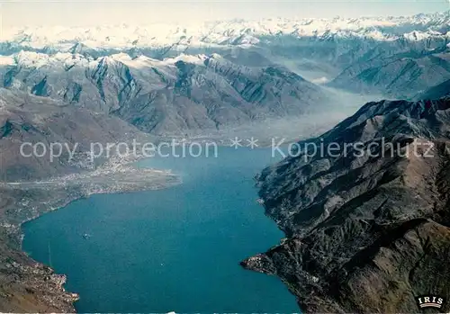 AK / Ansichtskarte Brissago_Lago_Maggiore Ascona Locarno con le Alpi Brissago_Lago_Maggiore