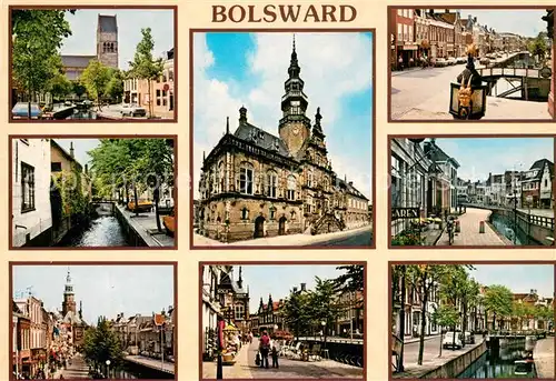 AK / Ansichtskarte Bolsward_Boalsert_NL Orts und Teilansichten Rathaus Kanal 