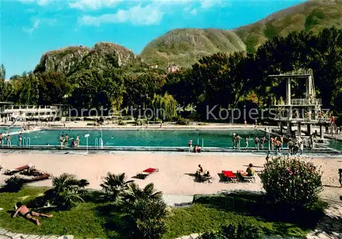 AK / Ansichtskarte Bozen_Suedtirol Freibad mit Sprungturm Bozen Suedtirol