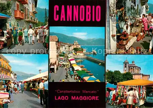 AK / Ansichtskarte Cannobio_Lago_Maggiore Caratteristico Mercato  Cannobio_Lago_Maggiore