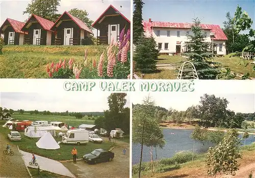 AK / Ansichtskarte Pelhrimov_Pilgram_CZ Camp Valek Moravec Bungalows Badesee 