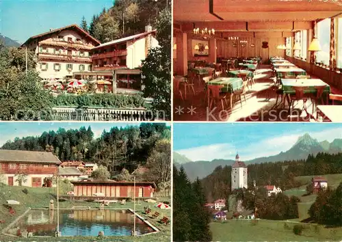 AK / Ansichtskarte Maria Stein_AT Gasthof Kammerhof Gaststube Schwimmbad Wallfahrtskirche Maria Stein 
