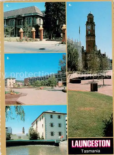 AK / Ansichtskarte Launceston_Tasmania_Australia Quen Victoria Museum and Art Gallery Civi Square Macquarie House GPO Launceston 