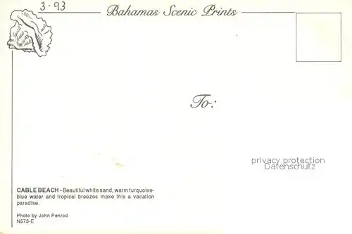 AK / Ansichtskarte Nassau_Bahamas Cable Beach Air view Nassau Bahamas