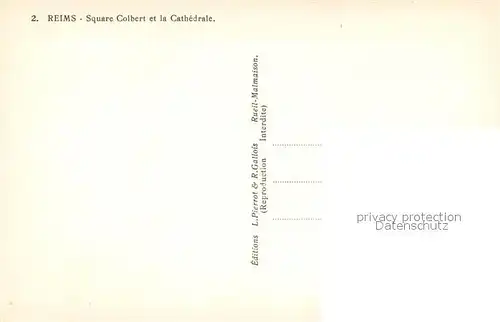 AK / Ansichtskarte Reims_51 Square Colbert et la Cathedrale 