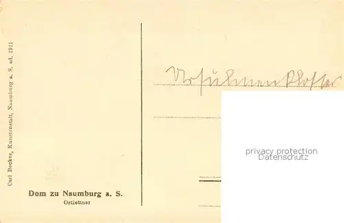 AK / Ansichtskarte Naumburg__Saale Dom Ostlettner 