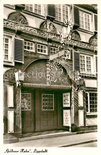 AK / Ansichtskarte Lippstadt Restaurant Goldener Hahn Lippstadt