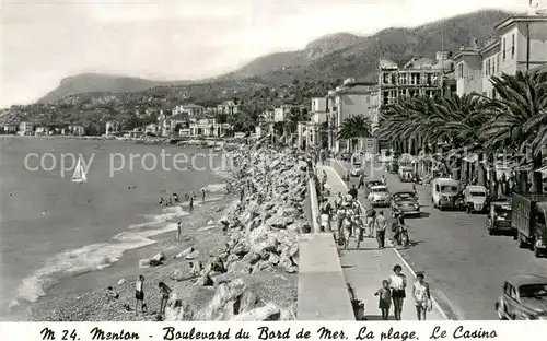 AK / Ansichtskarte Menton_06 Boulevard du Bord de Mer La plage Le Casino 