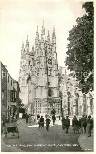 AK / Ansichtskarte Canterbury_Kent Cathedral from Great Gate 