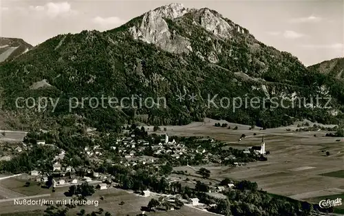 AK / Ansichtskarte Nussdorf_Inn Fliegeraufnahme mit Heuberg Nussdorf Inn