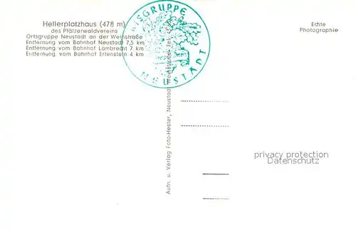 AK / Ansichtskarte Erfenstein Hellerplatzhaus des Pfaelzerwaldvereins Erfenstein