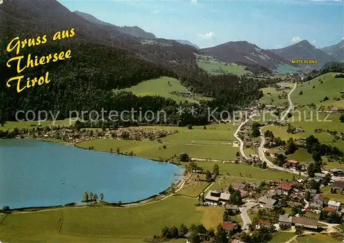 AK / Ansichtskarte Thiersee Fliegeraufnahme Teilansicht m. See Thiersee