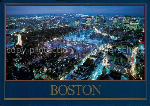 AK / Ansichtskarte Boston_Massachusetts Overview from John Hancock Building by night 