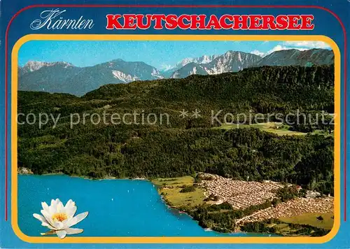 AK / Ansichtskarte Kaernten_Region Fliegeraufnahme Keutschachersee Camping Dobein Suedufer 