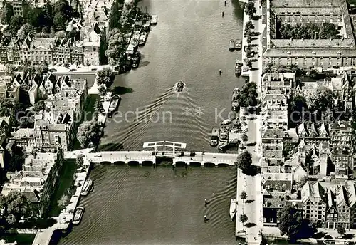 AK / Ansichtskarte Amsterdam__NL Fliegeraufnahme Amstel m. Magere Bruecke 