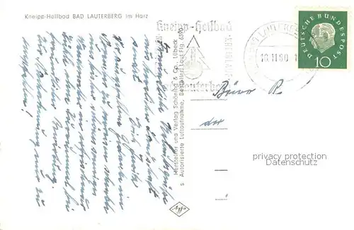 AK / Ansichtskarte Bad_Lauterberg Fliegeraufnahme Bad_Lauterberg