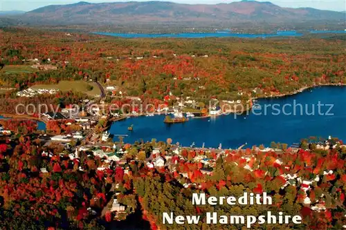 AK / Ansichtskarte Meredith_New_Hampshire Fliegeraufnahme Harbor on Lake Winnipesaukee 