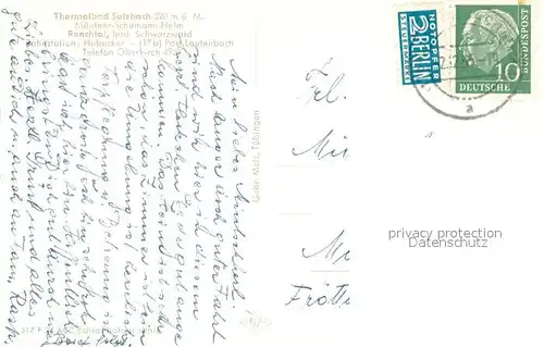 AK / Ansichtskarte Renchtal Thermalbad Sulzbach Renchtal
