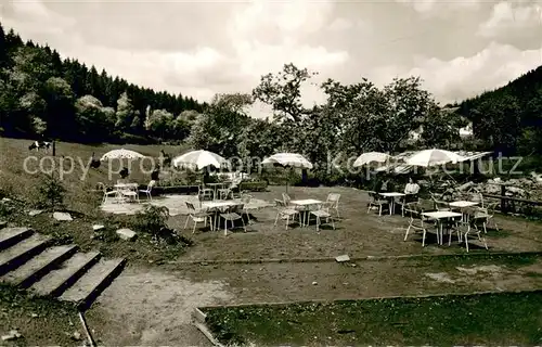 AK / Ansichtskarte Fohlenplacken Hotel Alte Muehle Gartenterrasse Fohlenplacken
