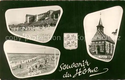 AK / Ansichtskarte Le_Home sur Mer_Merville Franceville Plage_14 Le Gai Sejour Sur la Plage Eglise 