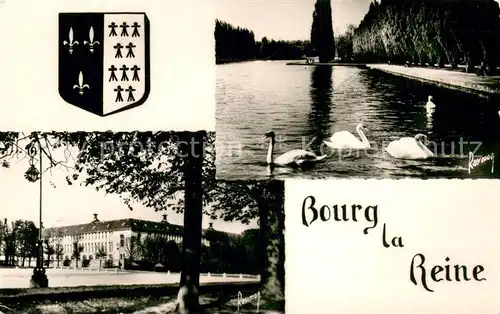 AK / Ansichtskarte Bourg la Reine Les Cygnes du Parc de Sceaux Le Lycee Lakanal Bourg la Reine