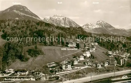 AK / Ansichtskarte Berchtesgaden Hanserer Weg Hotel Sonnenhof mit Kehlstein Brett und Jenner Berchtesgaden