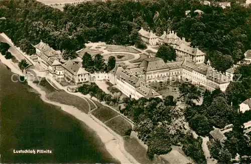 AK / Ansichtskarte Pillnitz_Dresden Lustschloss Pillnitz Fliegeraufnahme 