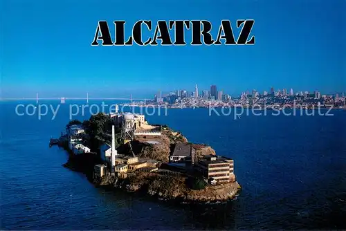 AK / Ansichtskarte San_Francisco_California Alcatraz Island San Francisco Bay aerial view 