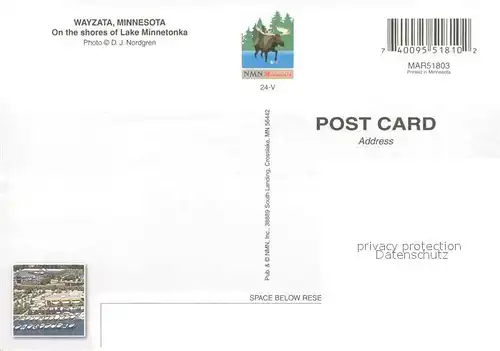 AK / Ansichtskarte Wayzata_Minnesota on the shores of Lake Minnetonka aerial view 