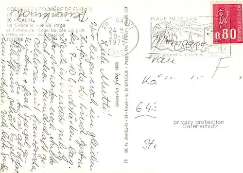 AK / Ansichtskarte Calvi La citadelle et l immense plage bordee de pins vue aerienne Calvi