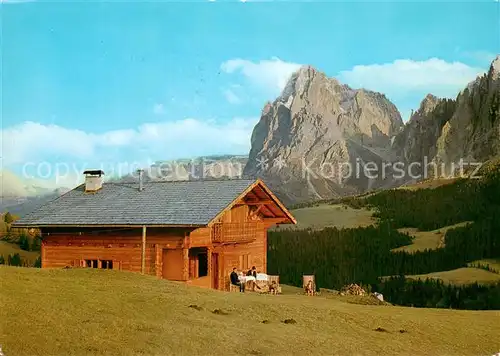 AK / Ansichtskarte Seiser_Alm_1700m_Dolomiten Skihuette Rauch 