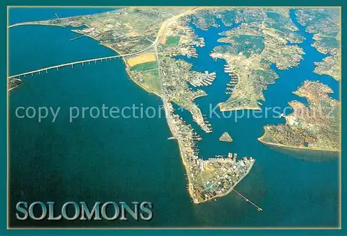 AK / Ansichtskarte Solomons Fliegeraufnahme Patuxent River Chesapeake Bay Solomons