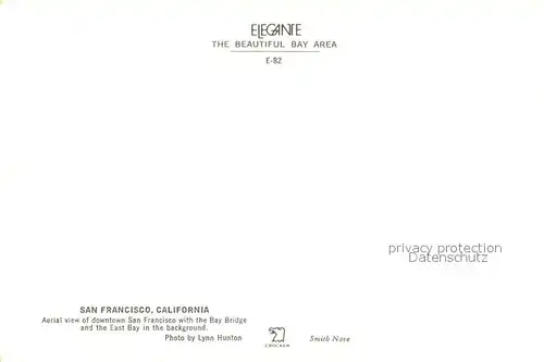 AK / Ansichtskarte San_Francisco_California Aerial view of downtown with bay bridge and East Bay 