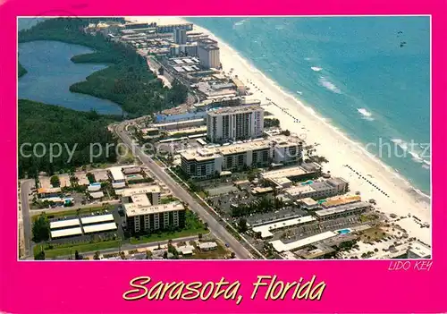 AK / Ansichtskarte Sarasota_Florida Aerial view of Lido Beach 