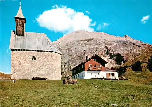 AK / Ansichtskarte Seiser_Alm_1700m_Dolomiten Zallinger Huette Rifugio Zallinger Kapelle 