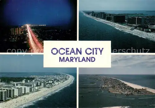 AK / Ansichtskarte Ocean_City_Maryland Fliegeraufnahme Townhouses Beach 