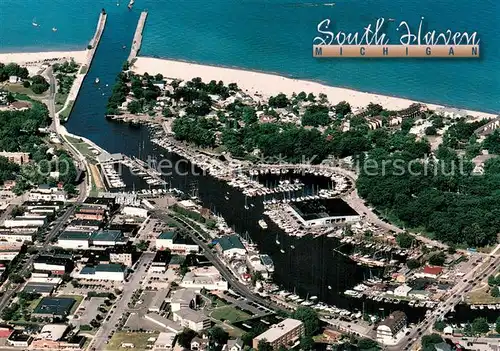 AK / Ansichtskarte South_Haven_Michigan Lakeshore Community Lake Michigan aerial view 