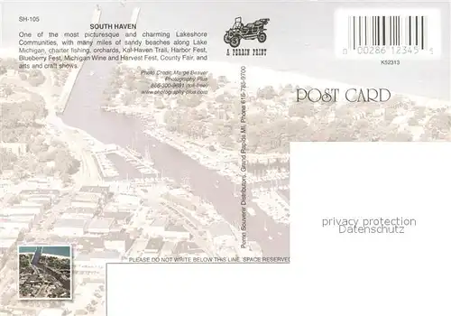 AK / Ansichtskarte South_Haven_Michigan Lakeshore Community Lake Michigan aerial view 