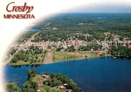 AK / Ansichtskarte Crosby_Minnesota Cuyuna Iron Range Serpent Lake aerial view Crosby Minnesota