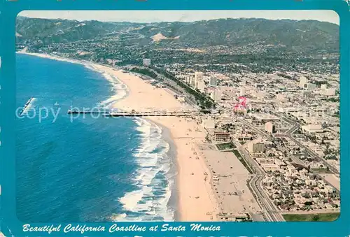 AK / Ansichtskarte Santa_Monica_California California Coastline aerial view 