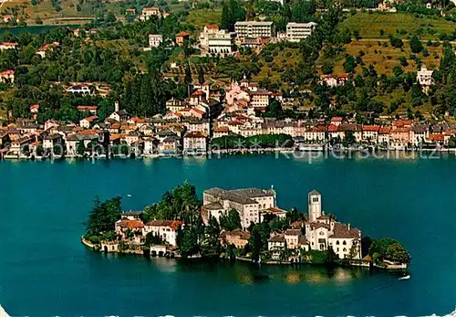 AK / Ansichtskarte Orta_San_Giulio Lago d Orta e Isola San Giulio veduta aerea Orta_San_Giulio