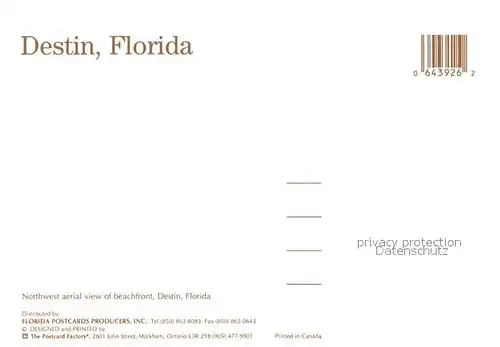 AK / Ansichtskarte Destin_Florida Aerial view 