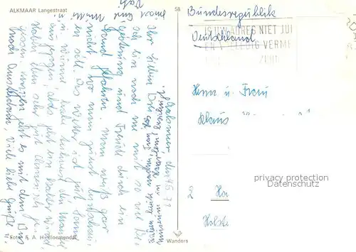 AK / Ansichtskarte Alkmaar Langestraat Alkmaar