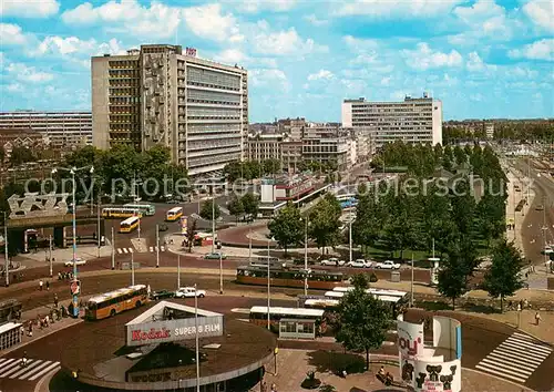 AK / Ansichtskarte Rotterdam Bahnhofsplatz Weena u. Hauptpostamt Rotterdam